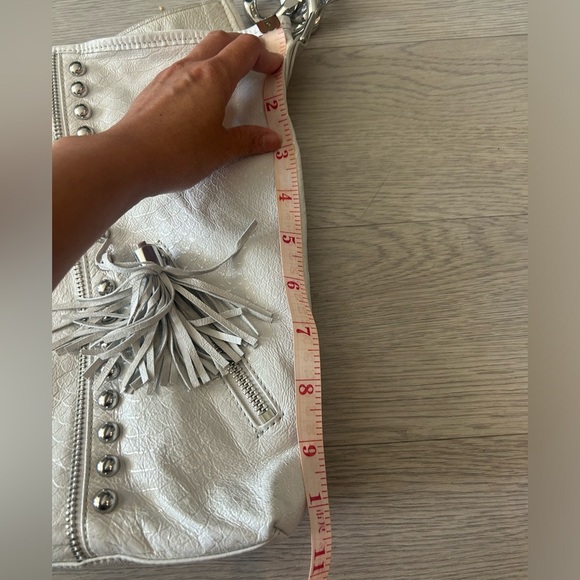 Betsey Johnson Hobo Bag Tassle Silverhardware - Picture 7 of 9